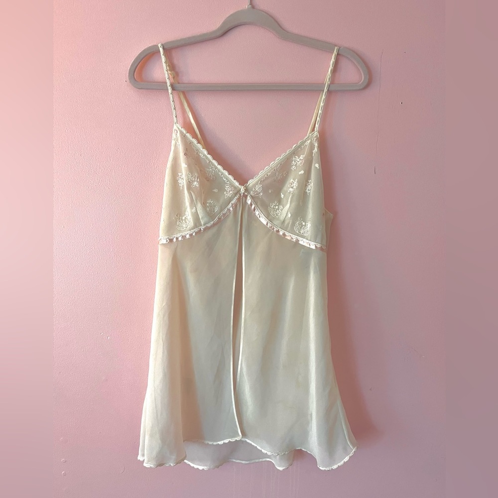 Vintage 90's Slip Dress, Lace Detailing